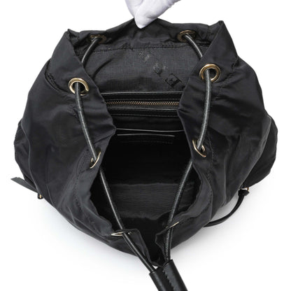 Exclusive Burberry Black Nylon Medium Rucksack — Top View
