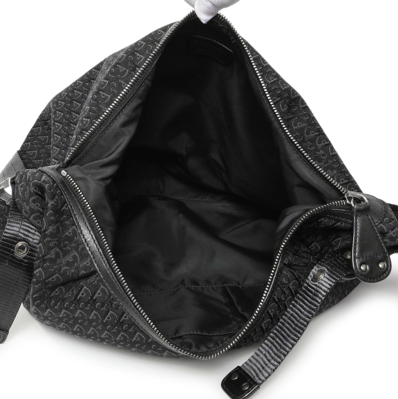 Exclusive Christian Dior Black Monogram Buckle Hobo — Lifestyle View