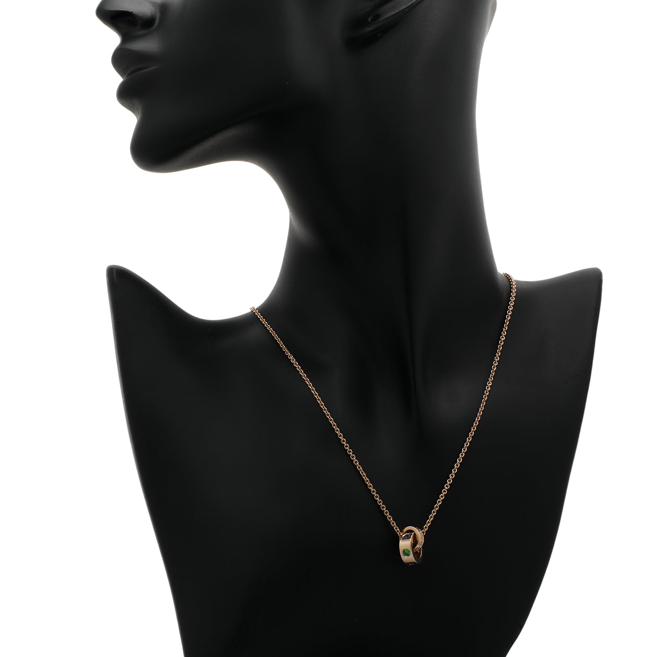 Exclusive Bulgari 18K Rose Gold Sapphire Tsavorite Roman Sorbets Pendant Necklace — Top View