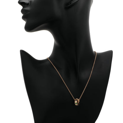 Exclusive Bulgari 18K Rose Gold Sapphire Tsavorite Roman Sorbets Pendant Necklace — Top View