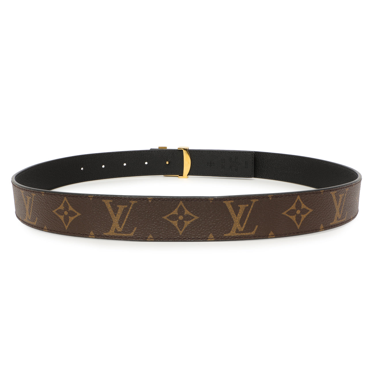Exclusive Louis Vuitton Monogram 30mm LV Initiales Reversible Belt — Side View