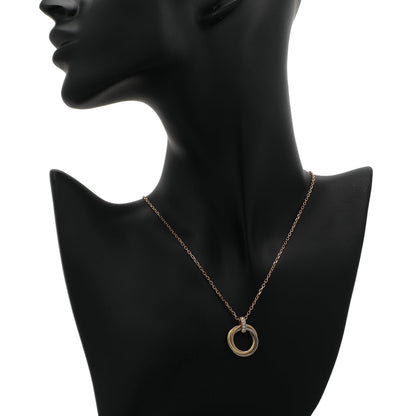 Exclusive Cartier 18K Diamond Trinity Pendant Necklace — Detail View
