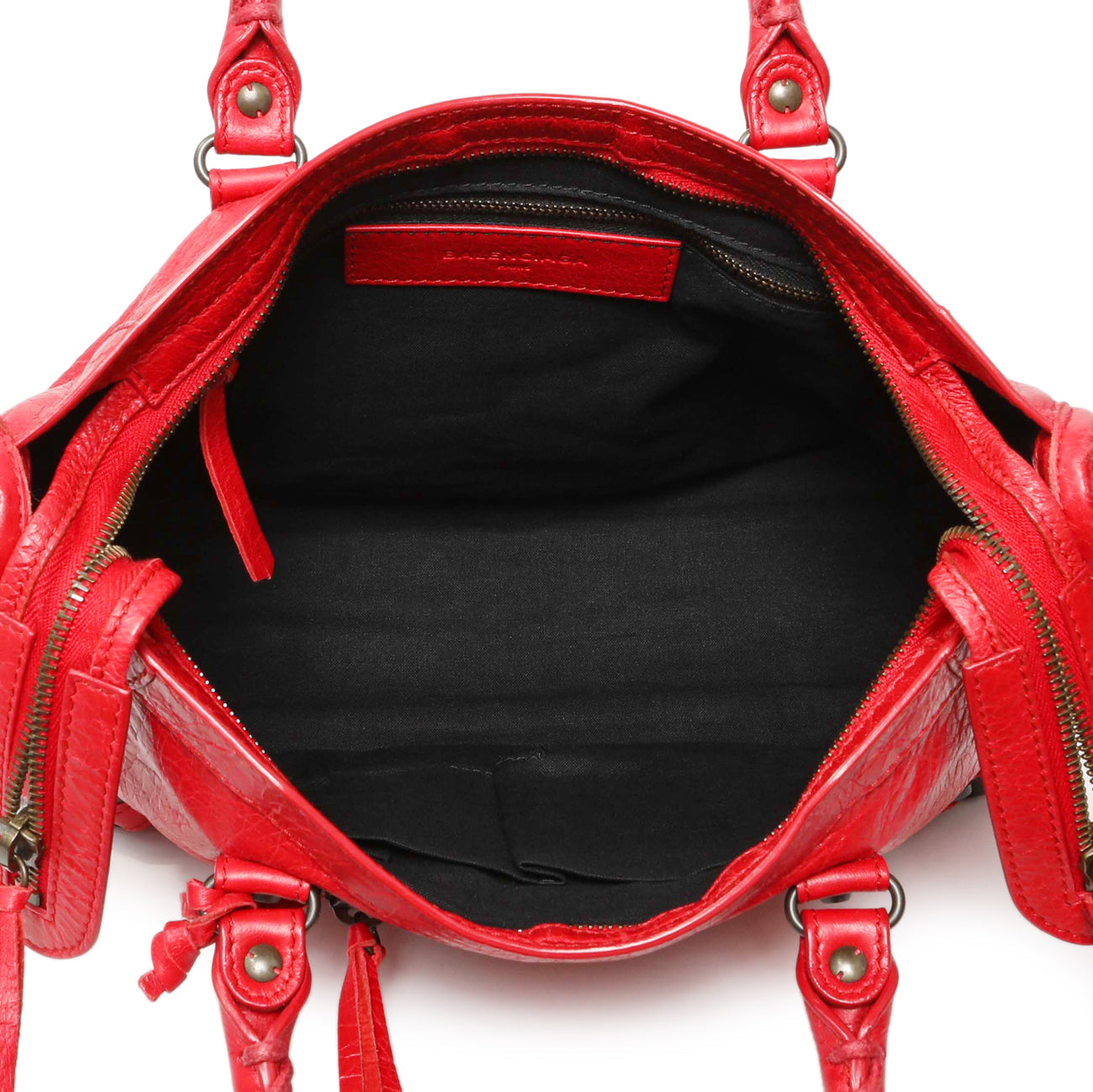 Exclusive Balenciaga Red Agneau Classic Hardware S City — Alternate View 8