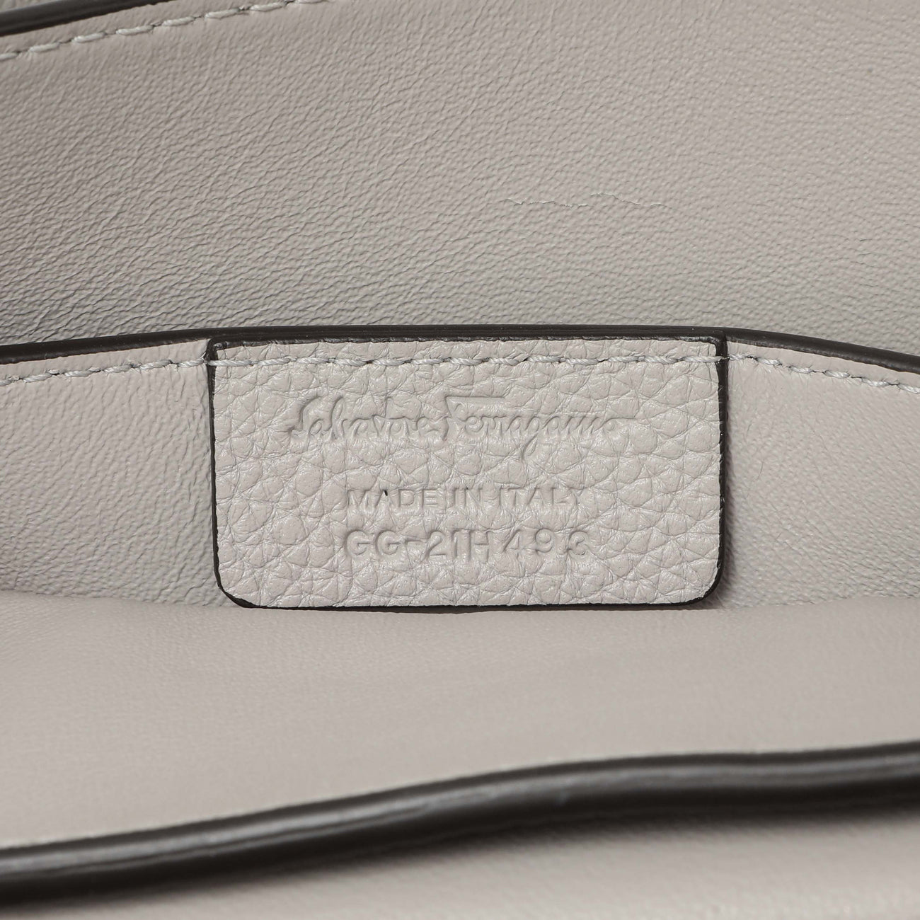 Exclusive Salvatore Ferragamo Grey Calfskin Small Margot Top Handle — Lifestyle View