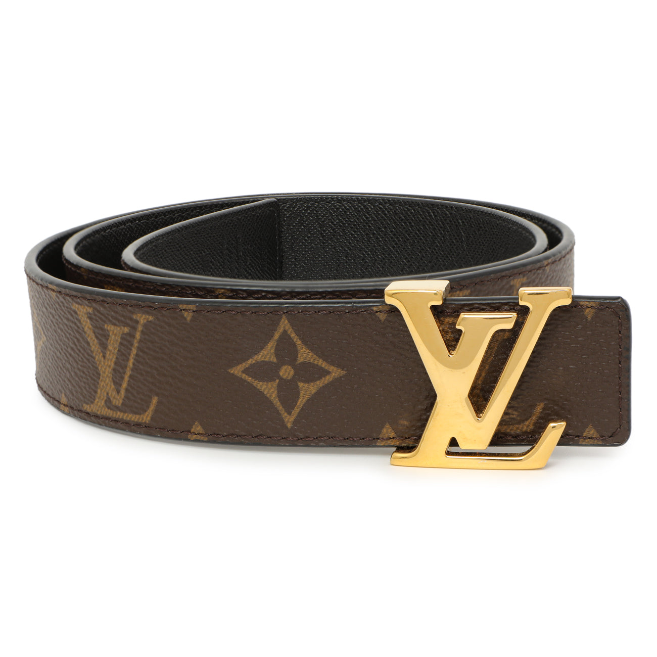 Exclusive Louis Vuitton Monogram 30mm LV Initiales Reversible Belt — Back View