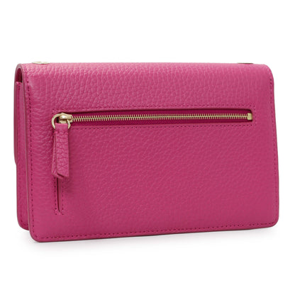 Exclusive Mulberry Pink Grained Calfskin Small Darley Crossbody — Side View