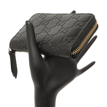 Exclusive Gucci Black Guccissima Zip Around Card Case — Alternate View 10