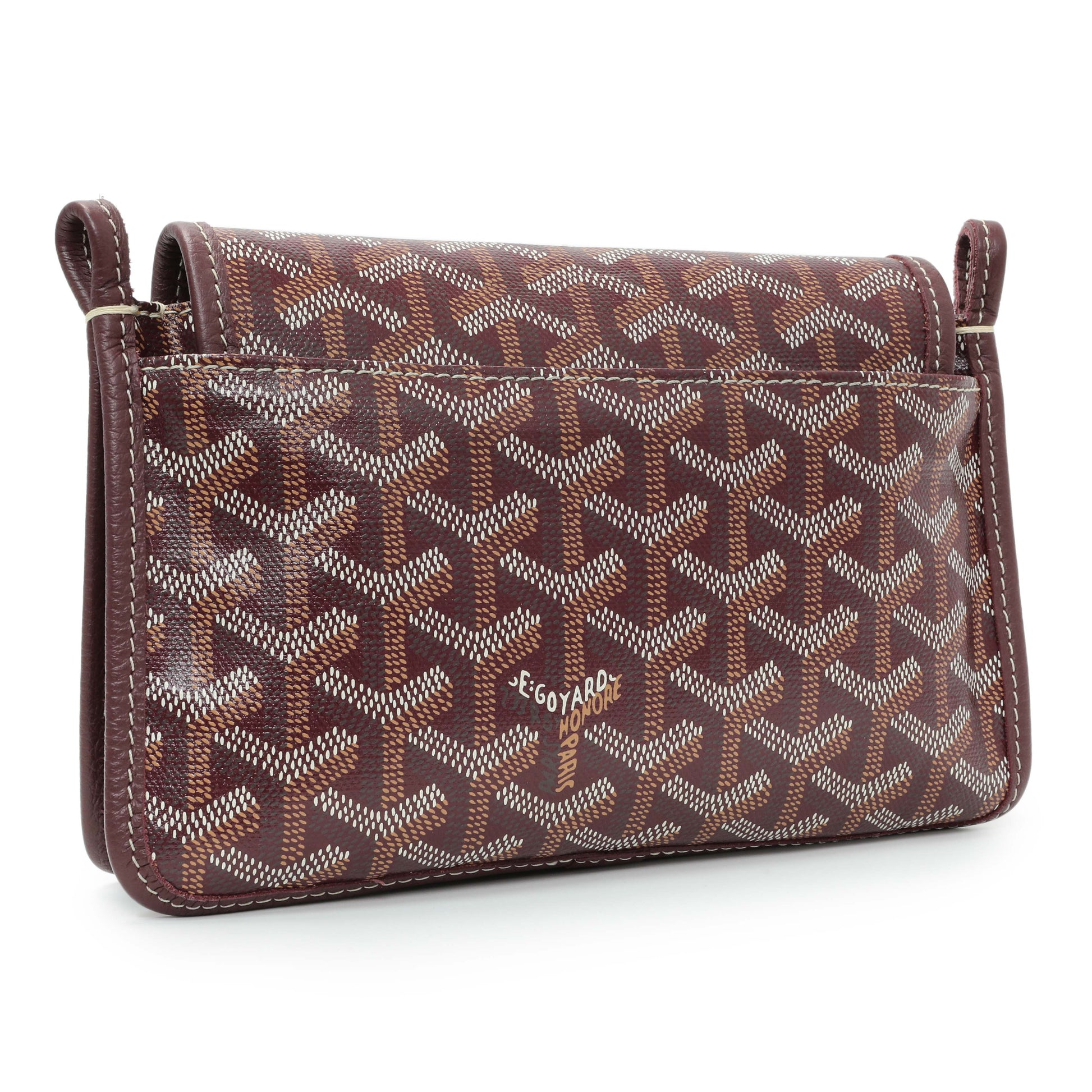 Exclusive Goyard Burgundy Goyardine Plumet Wallet Clutch — Side View