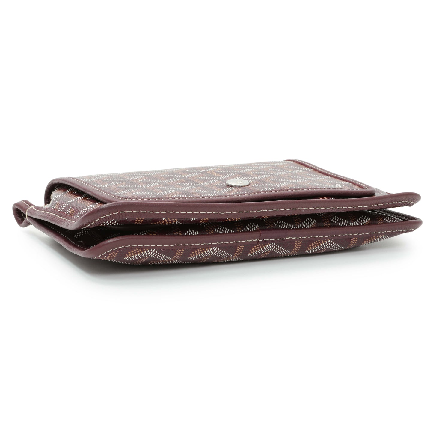 Exclusive Goyard Burgundy Goyardine Plumet Wallet Clutch — Back View