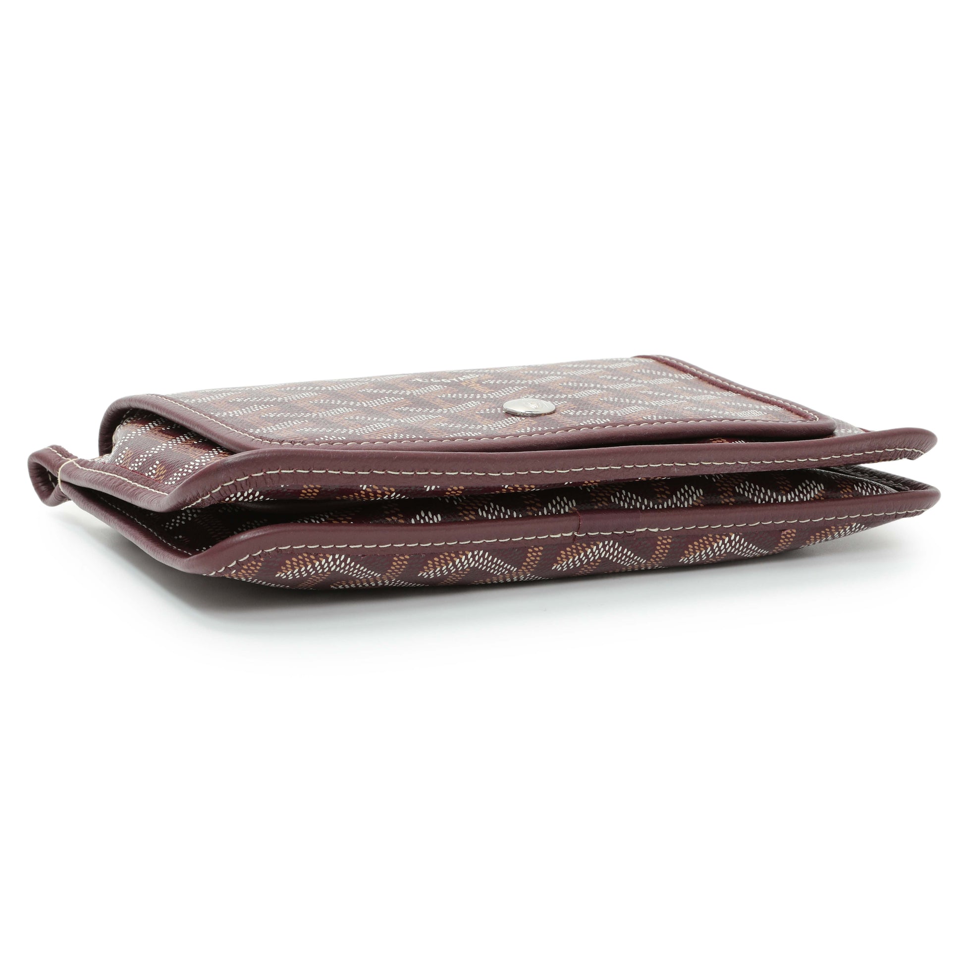 Exclusive Goyard Burgundy Goyardine Plumet Wallet Clutch — Back View
