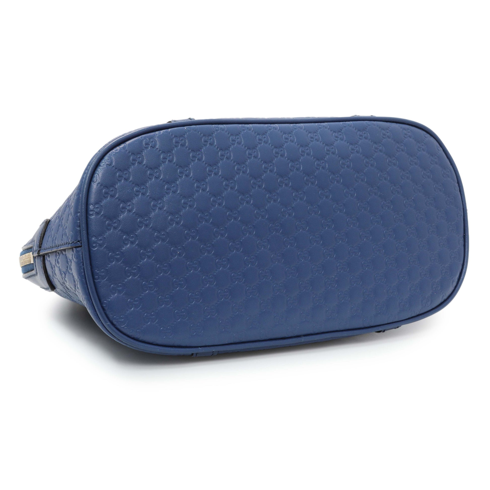 Exclusive Gucci Blue Microguccissima Mini Dome Bag — Back View