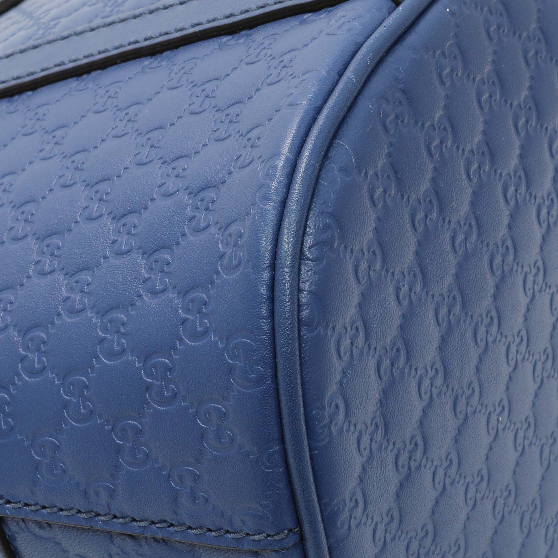 Exclusive Gucci Blue Microguccissima Mini Dome Bag — Top View