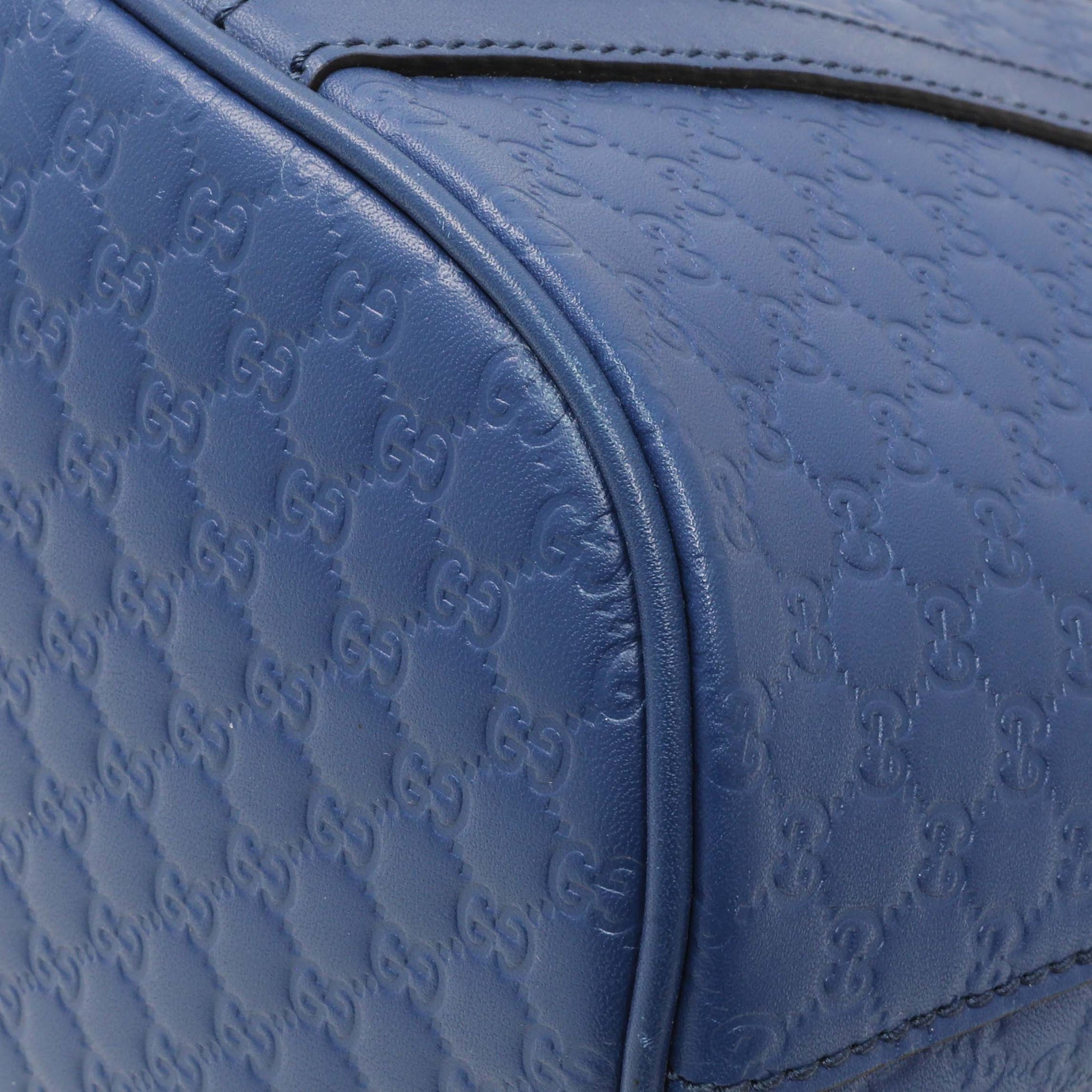 Exclusive Gucci Blue Microguccissima Mini Dome Bag — Detail View