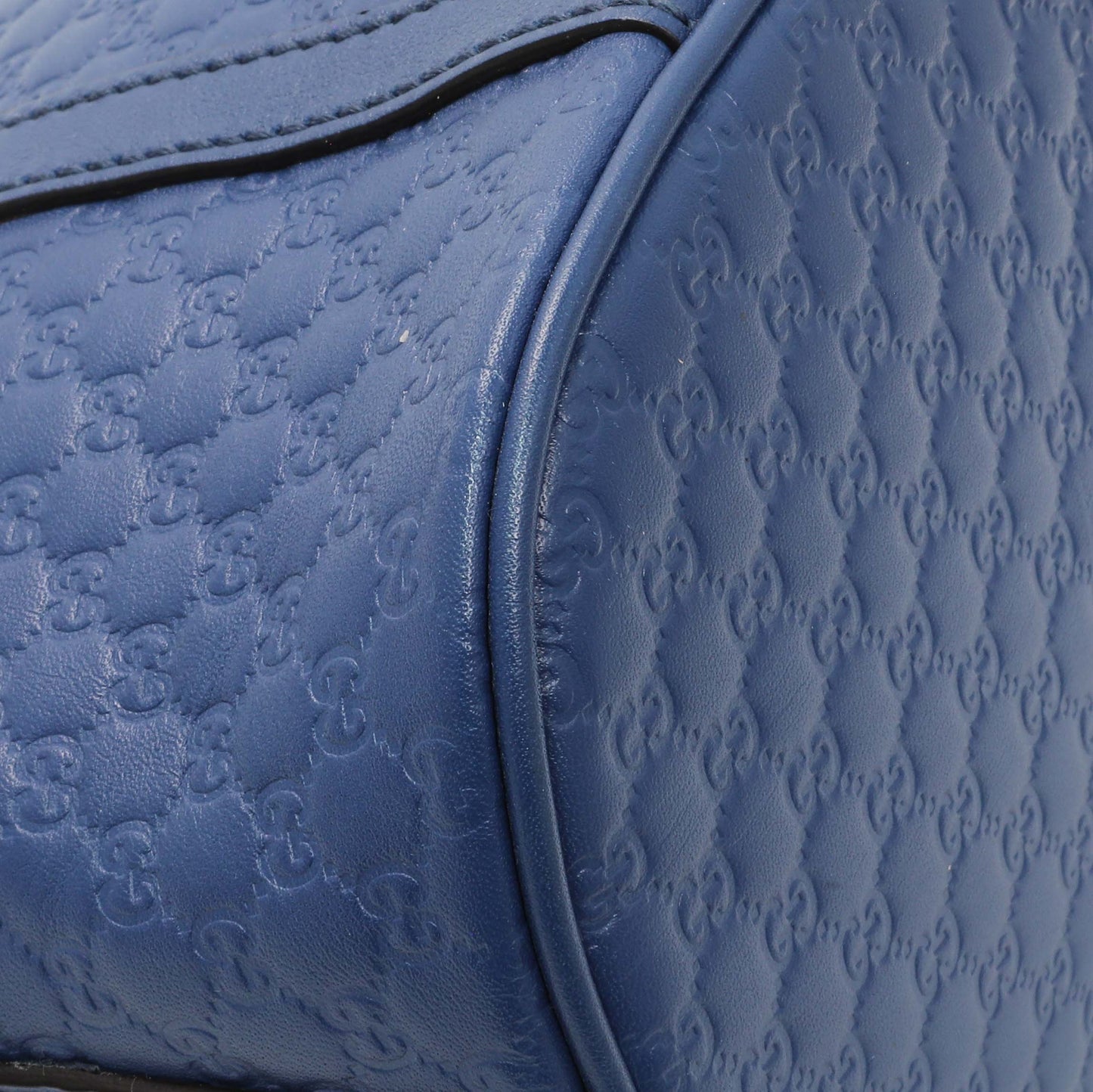 Exclusive Gucci Blue Microguccissima Mini Dome Bag — Lifestyle View