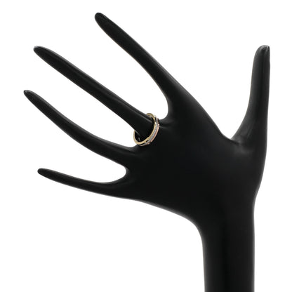 Exclusive Cartier 18K White Yellow Rose Gold Diamond Vendome Louis Cartier Wedding Band Ring — Back View