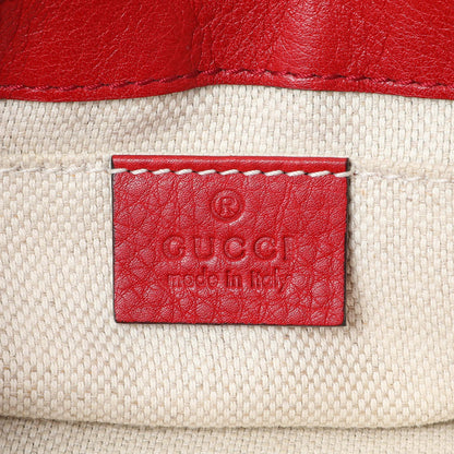 Exclusive Gucci Red Pebbled Calfskin Small Soho Flap Crossbody — Alternate View 13