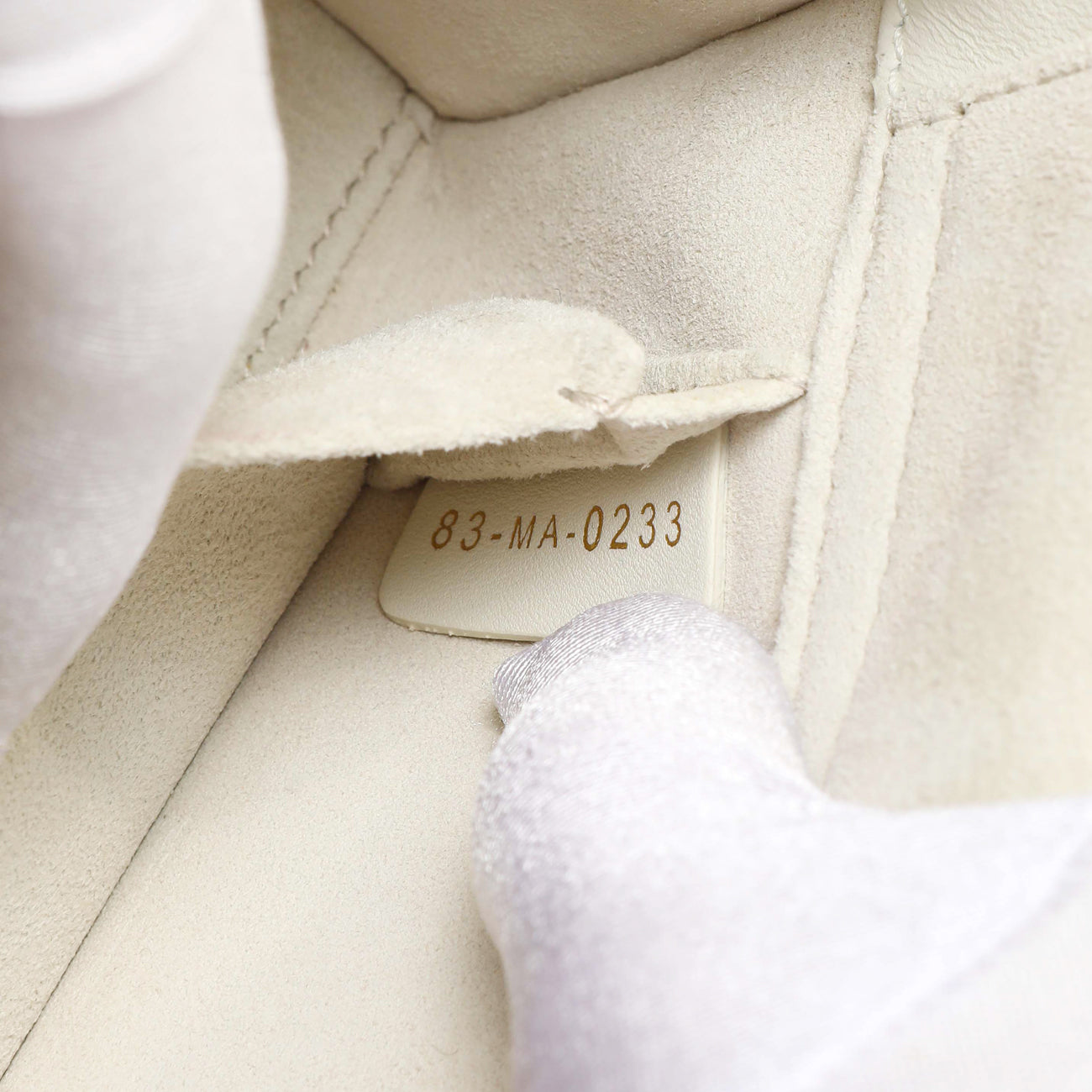 Exclusive Christian Dior White Lambskin Cannage Small Lady D-Joy — Lifestyle View