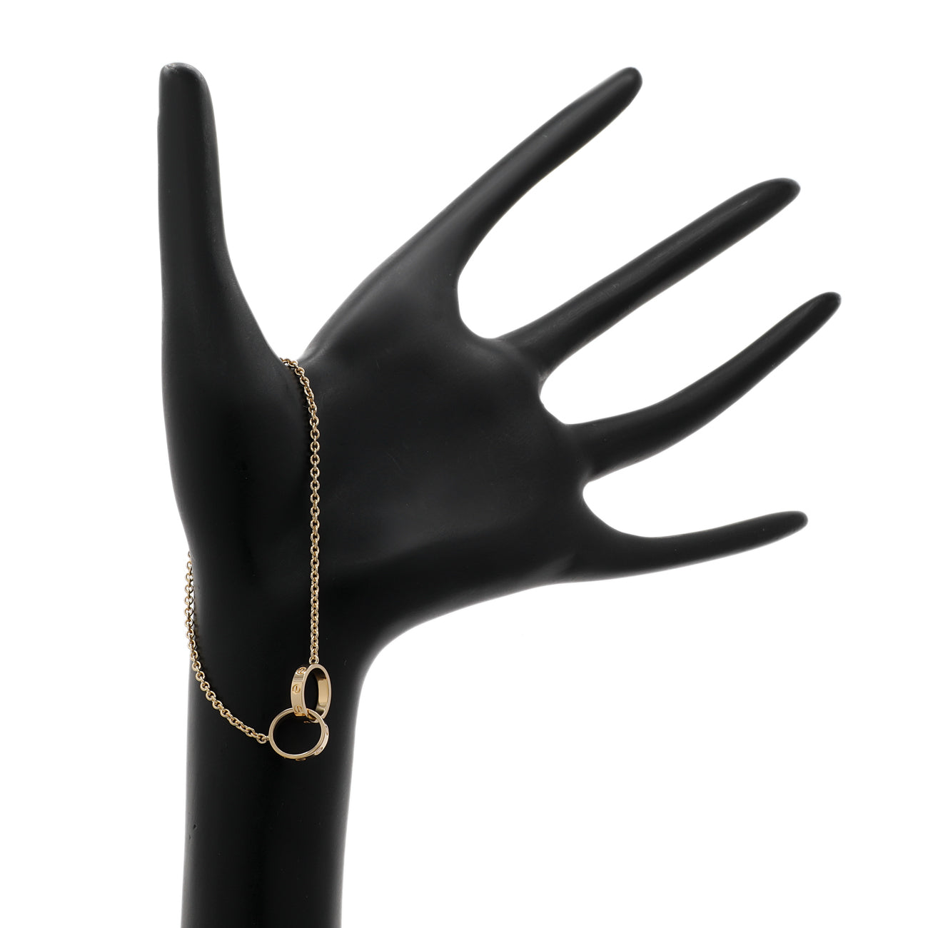 Exclusive Cartier 18K Yellow Gold Love Bracelet on Chain — Back View