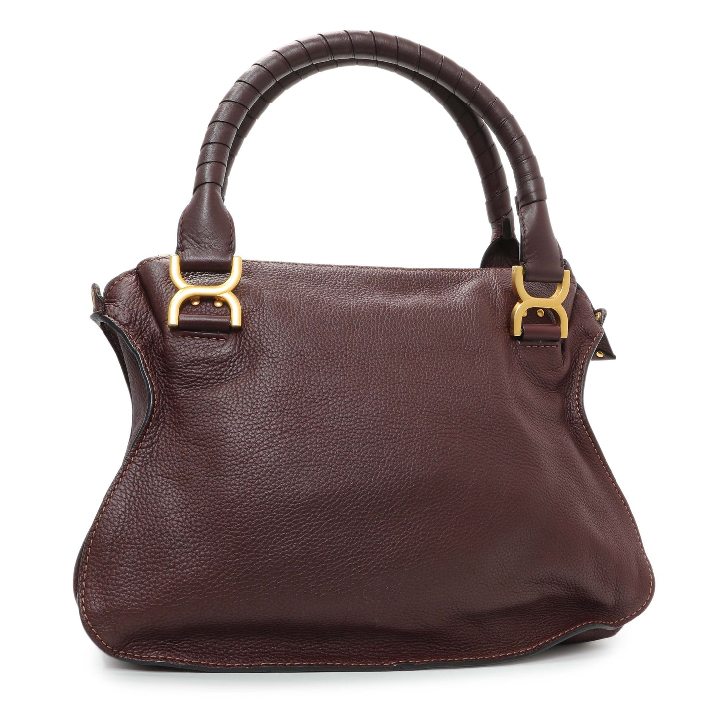 Exclusive Chloe Burgundy Calfskin Medium Marcie Satchel — Side View