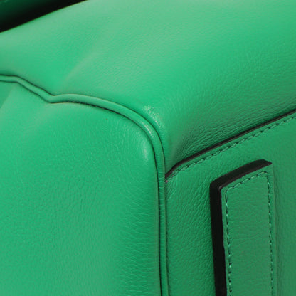 Exclusive Versace Green Calfskin Large La Medusa Top Handle — Top View
