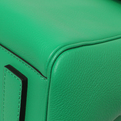 Exclusive Versace Green Calfskin Large La Medusa Top Handle — Detail View