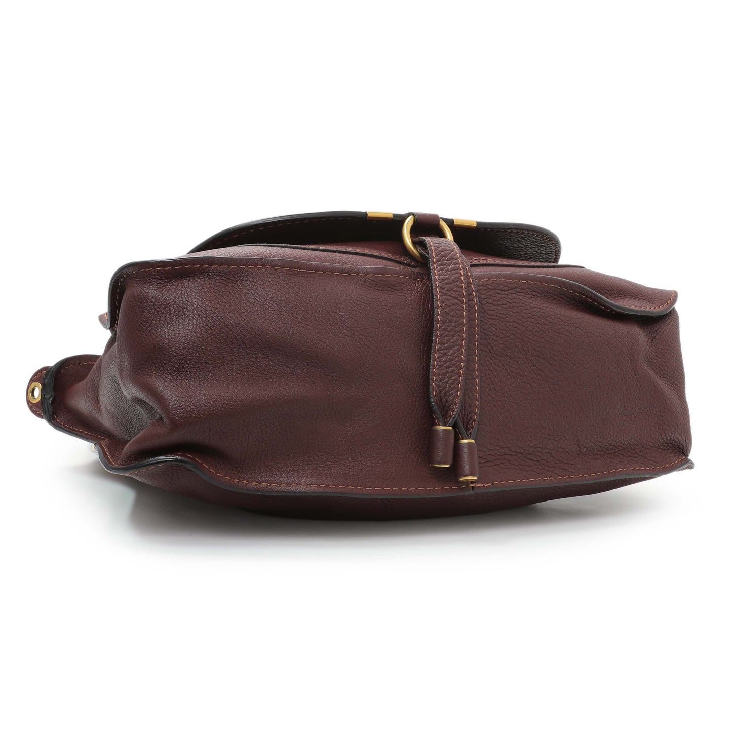 Exclusive Chloe Burgundy Calfskin Medium Marcie Satchel — Back View