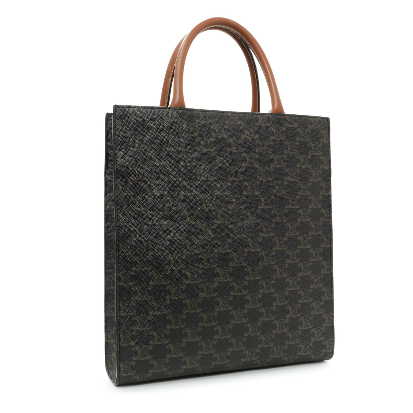 Exclusive Celine Triomphe Canvas Small Vertical Cabas — Side View