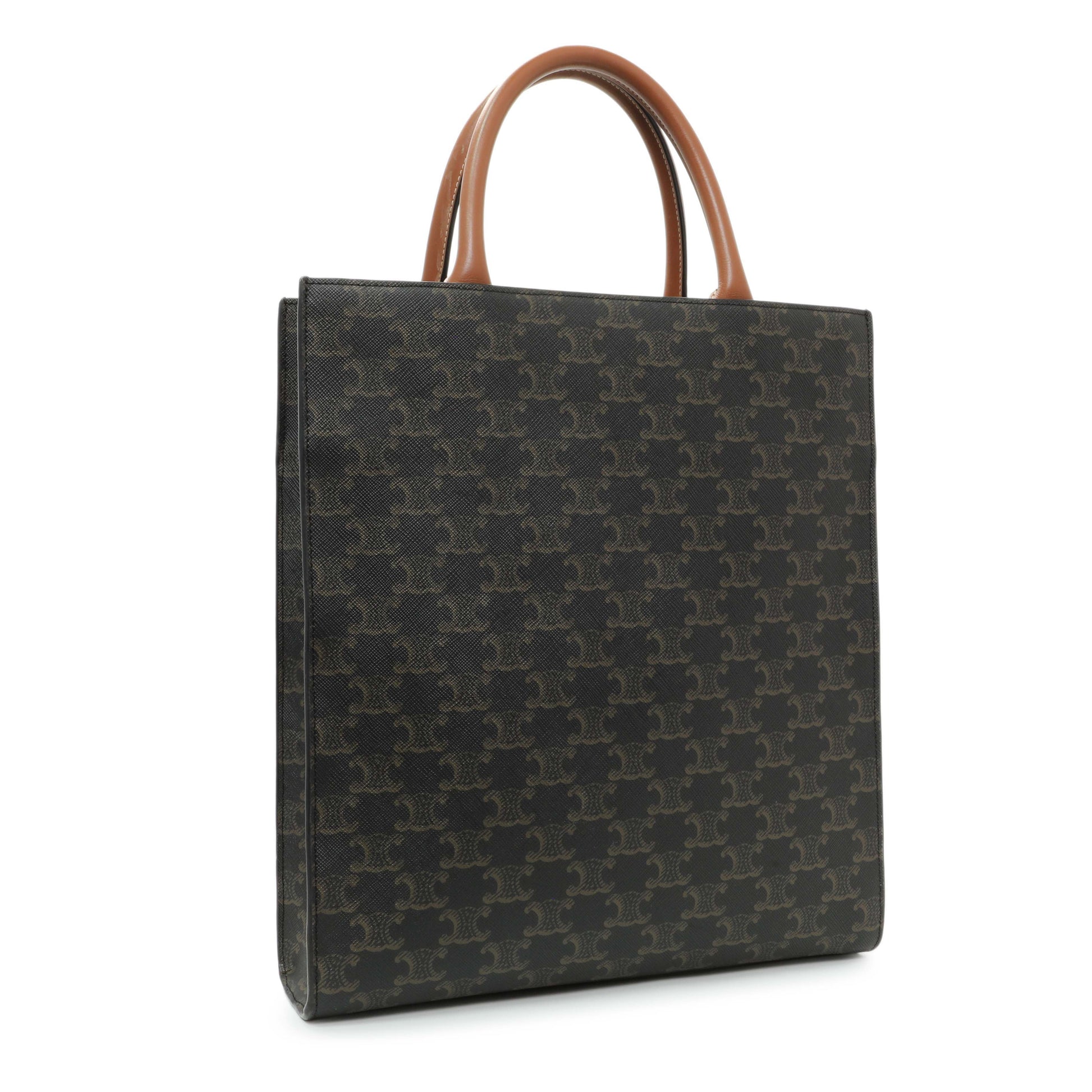 Exclusive Celine Triomphe Canvas Small Vertical Cabas — Side View