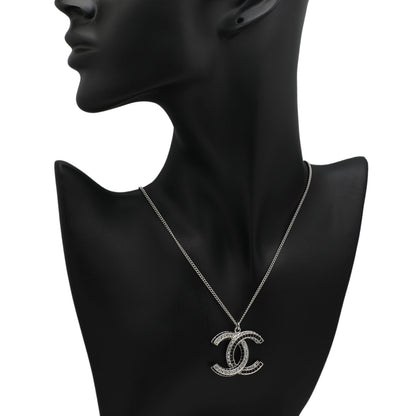 Exclusive Chanel CC Crystal Pendant Necklace — Top View