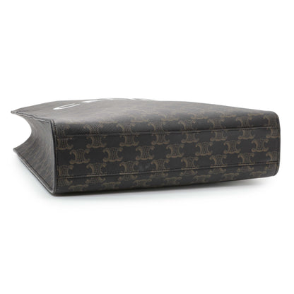 Exclusive Celine Triomphe Canvas Small Vertical Cabas — Back View
