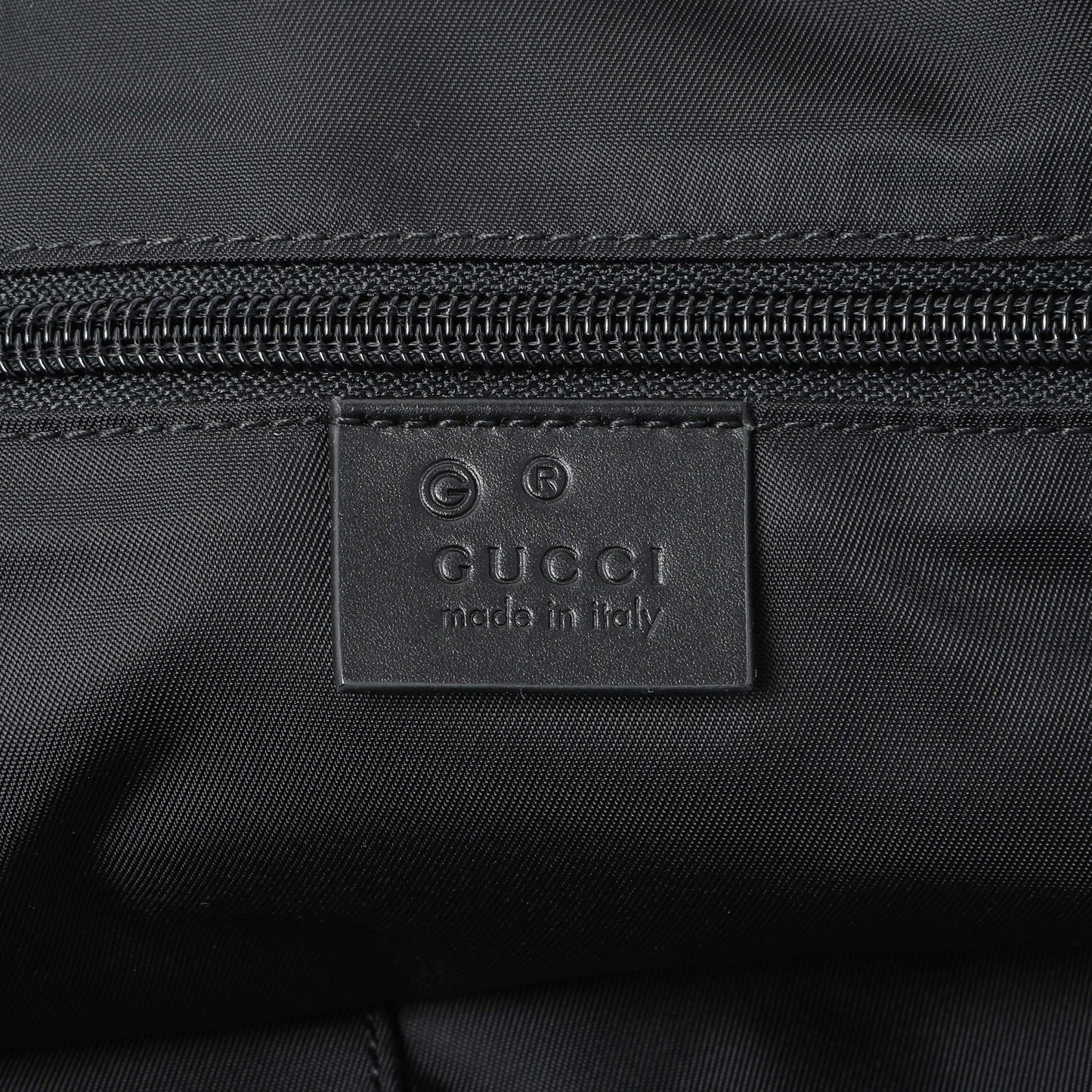 Exclusive Gucci Black Techno Canvas Web Duffle — Detail View