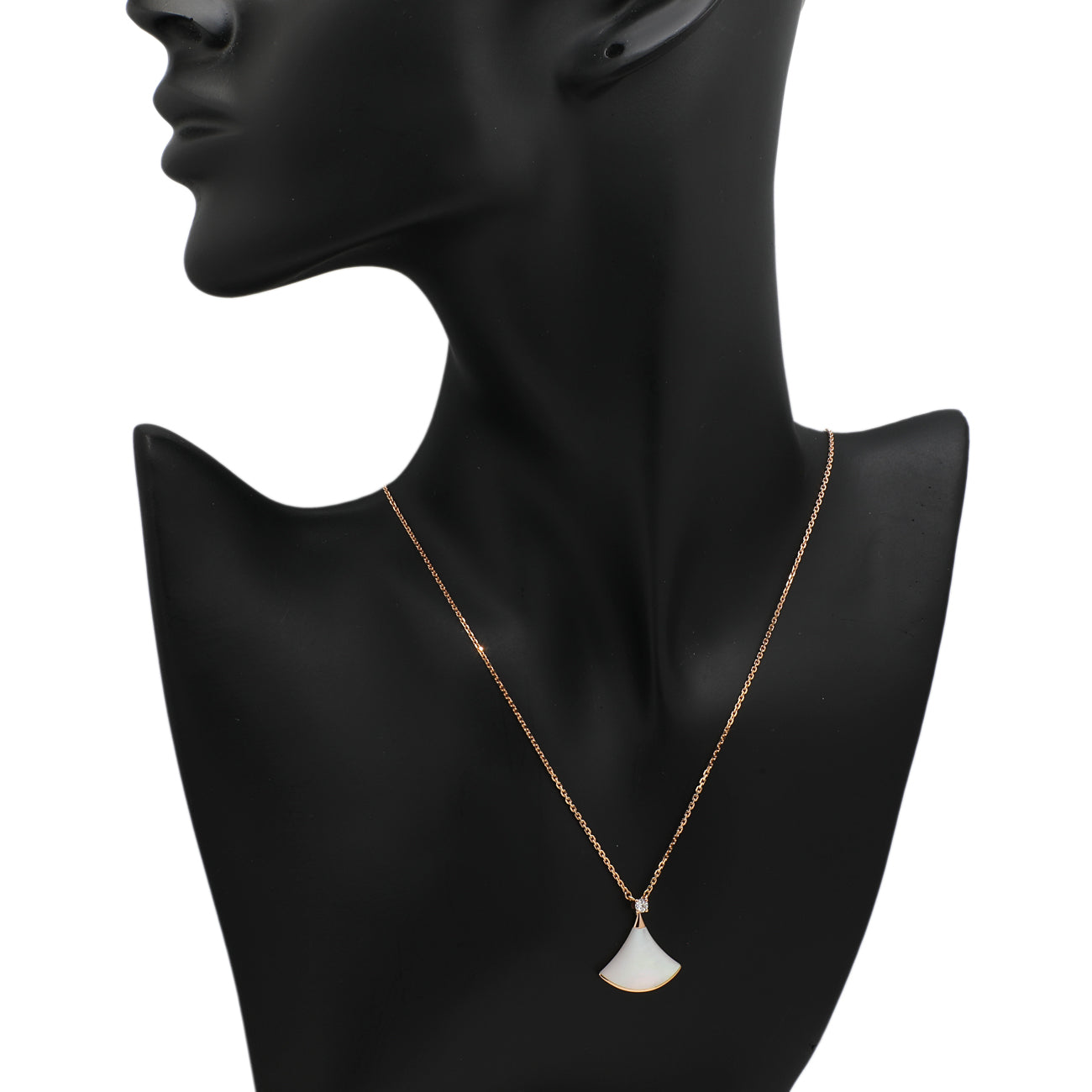 Exclusive Bulgari 18K Rose Gold Mother of Pearl Divas' Dream Pendant — Top View