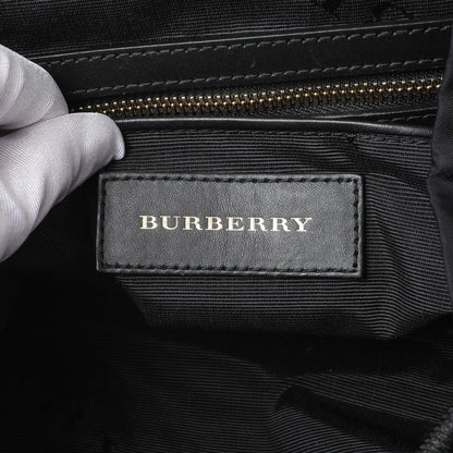 Exclusive Burberry Black Nylon Medium Rucksack — Detail View