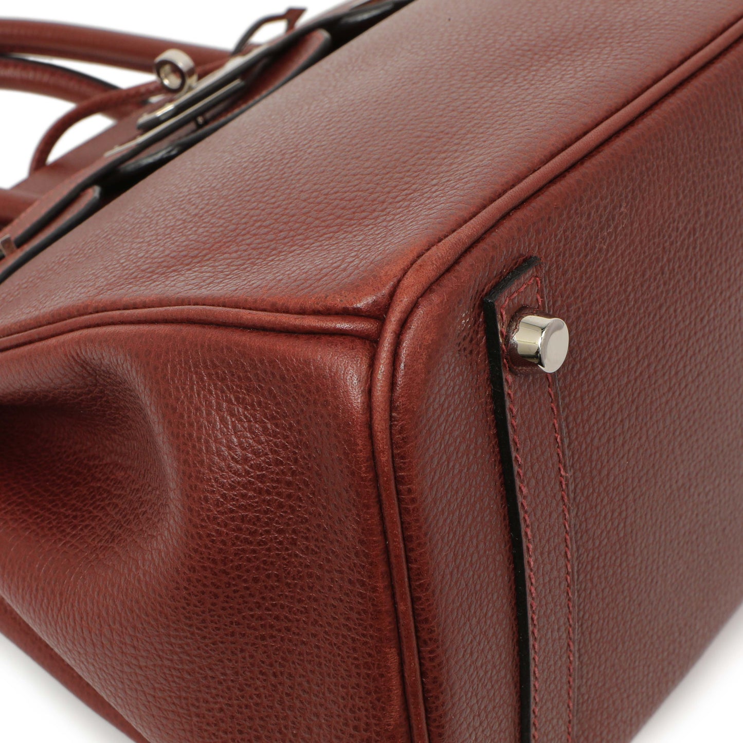 Exclusive Hermes Rouge H Ardennes Birkin 30 — Top View