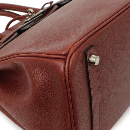 Exclusive Hermes Rouge H Ardennes Birkin 30 — Top View