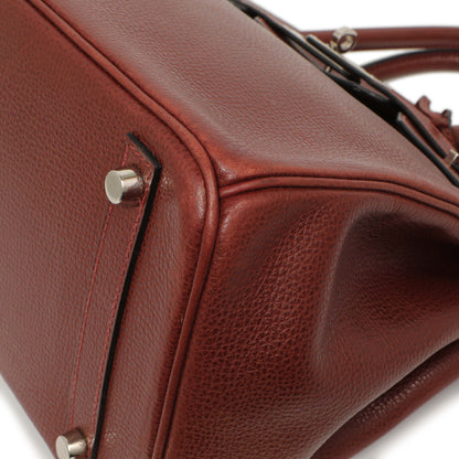 Exclusive Hermes Rouge H Ardennes Birkin 30 — Detail View