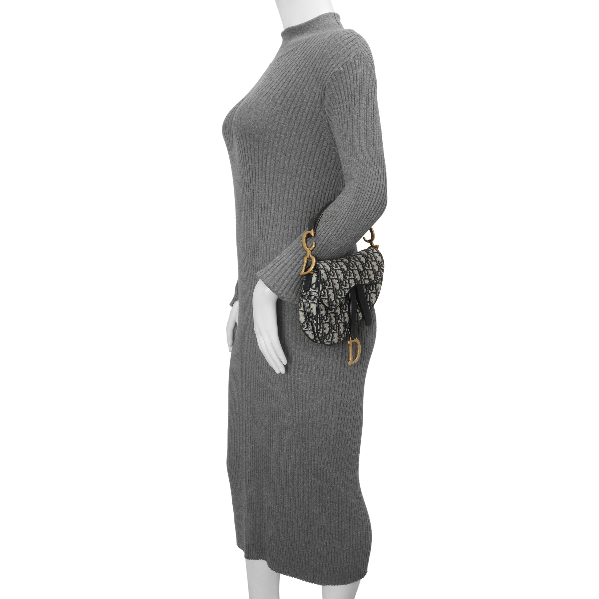 Exclusive Christian Dior Oblique Mini Saddle Bag — Alternate View 7