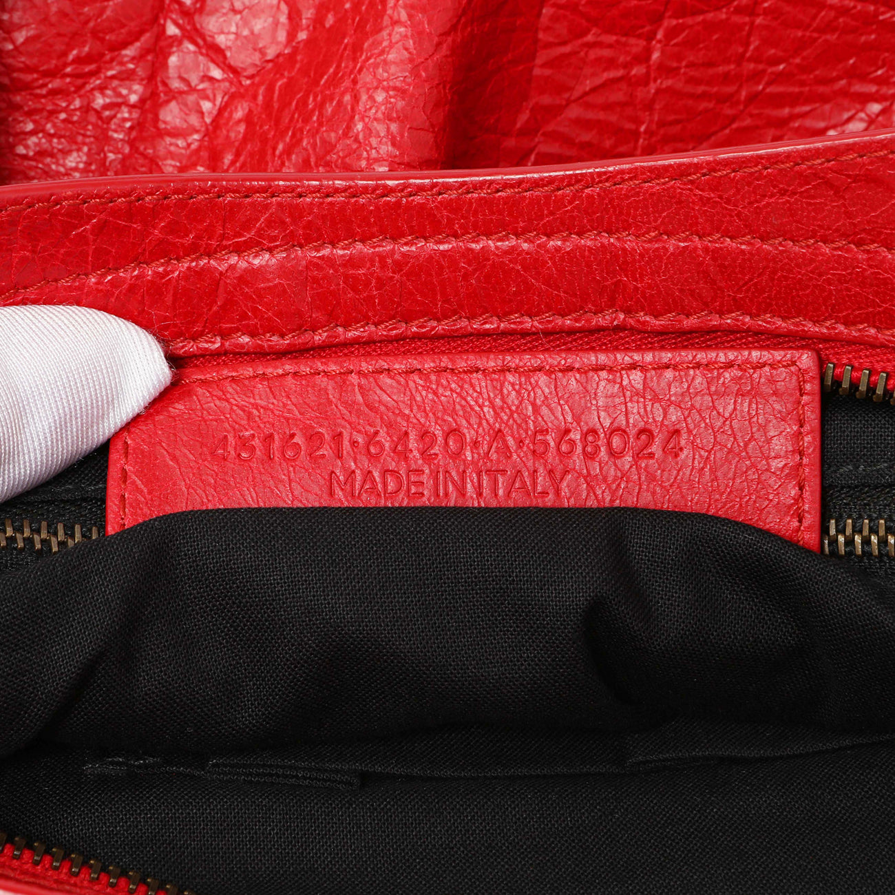 Exclusive Balenciaga Red Agneau Classic Hardware S City — Alternate View 10