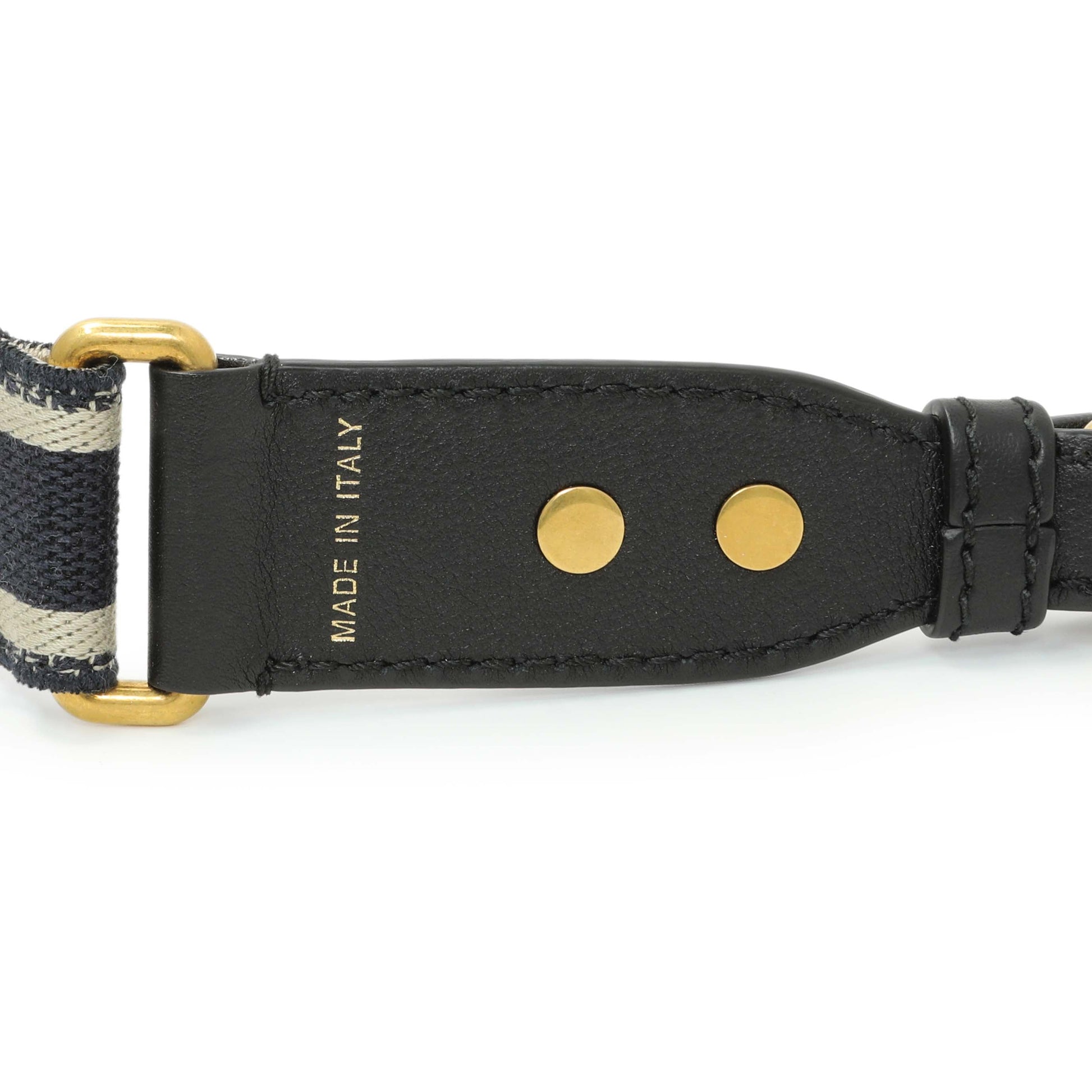 Exclusive Christian Dior Canvas Embroidered Shoulder Strap — Top View