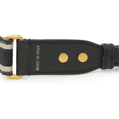 Exclusive Christian Dior Canvas Embroidered Shoulder Strap — Top View