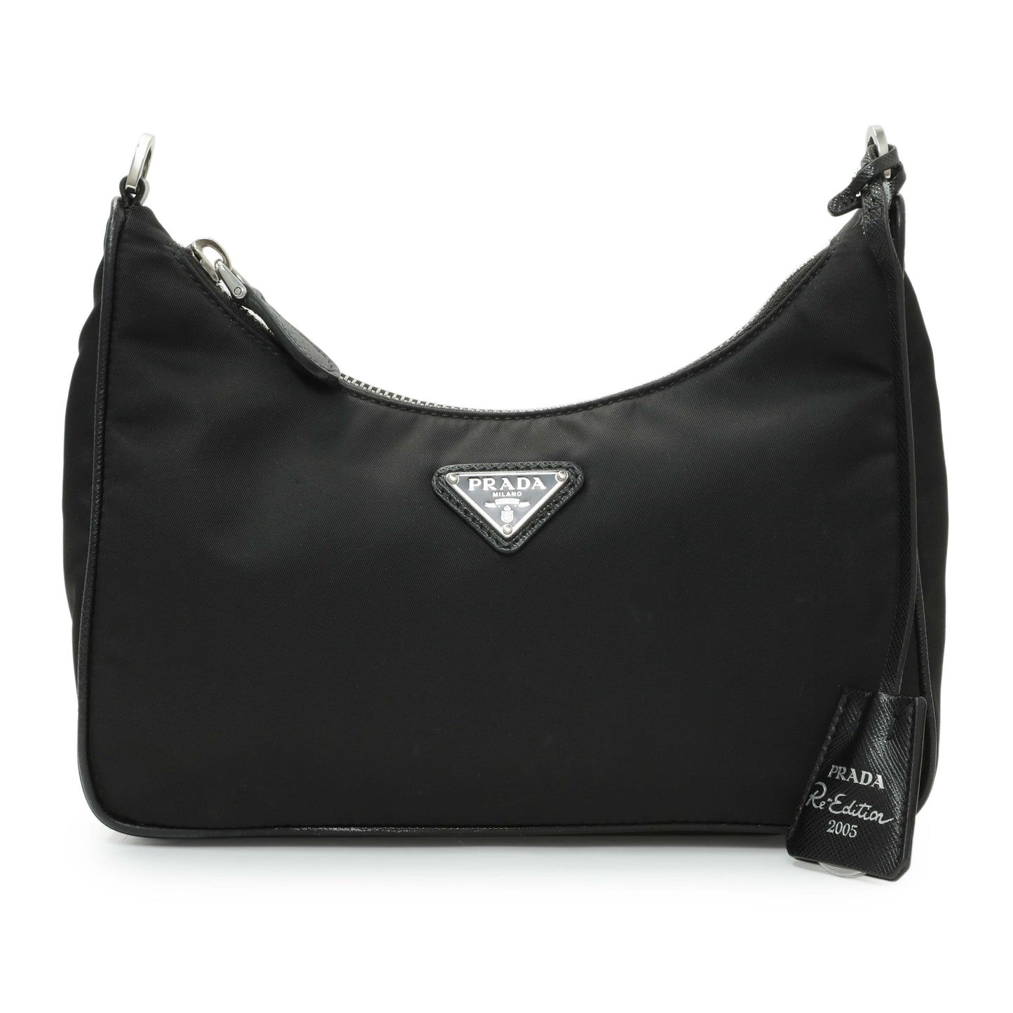 Exclusive Prada Black Nylon Re-Edition 2005 Shoulder Bag — Side View