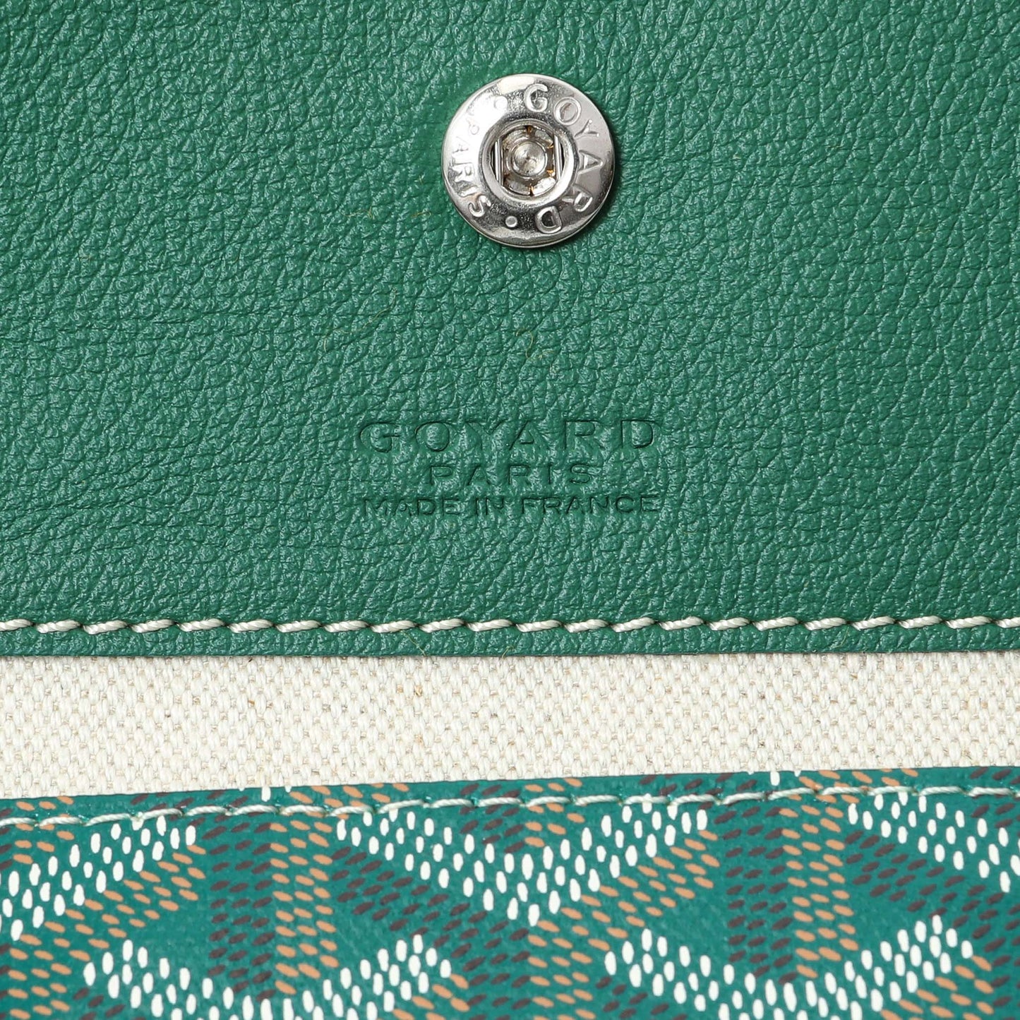 Exclusive Goyard Green Goyardine Boheme Hobo — Detail View