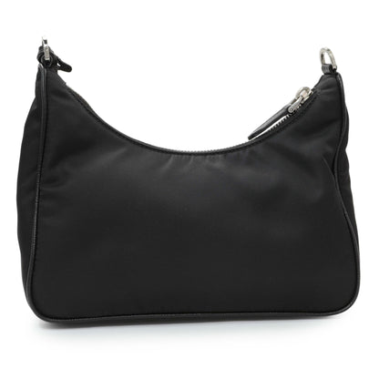Exclusive Prada Black Nylon Re-Edition 2005 Shoulder Bag — Back View