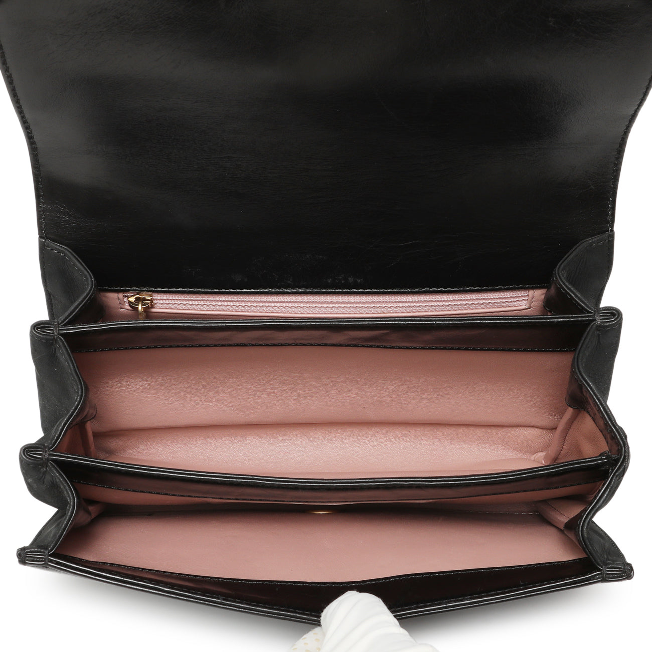 Exclusive Chanel Black Calfskin Quilted Small Straight Lined Flap — Alternate View 8