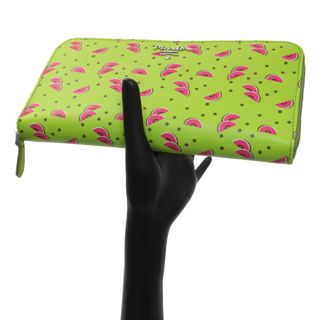 Exclusive Prada Watermelon Print Saffiano Zip Around Wallet — Lifestyle View