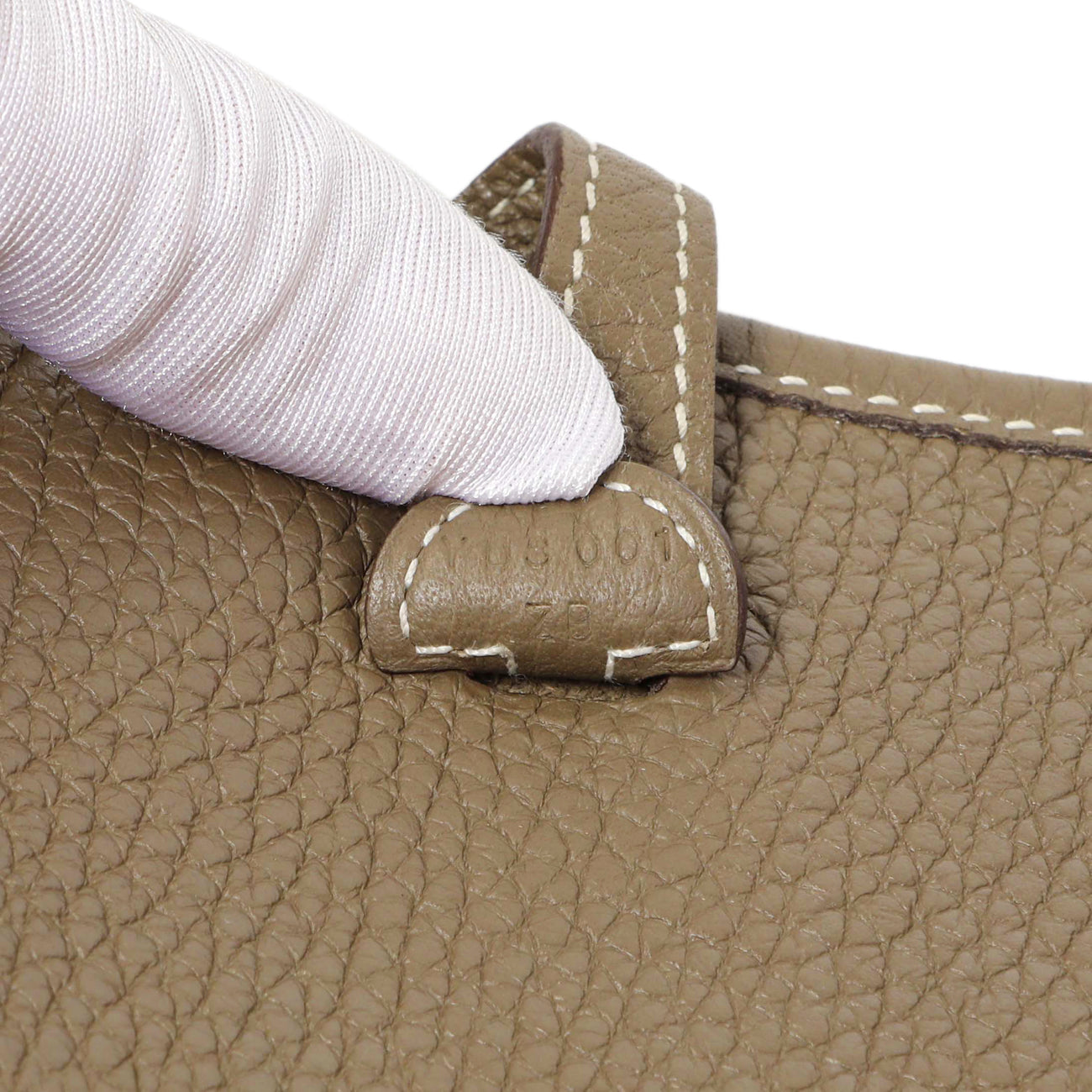 Exclusive Hermes Etoupe Bleu Indigo Clemence Evelyne TPM — Alternate View 10