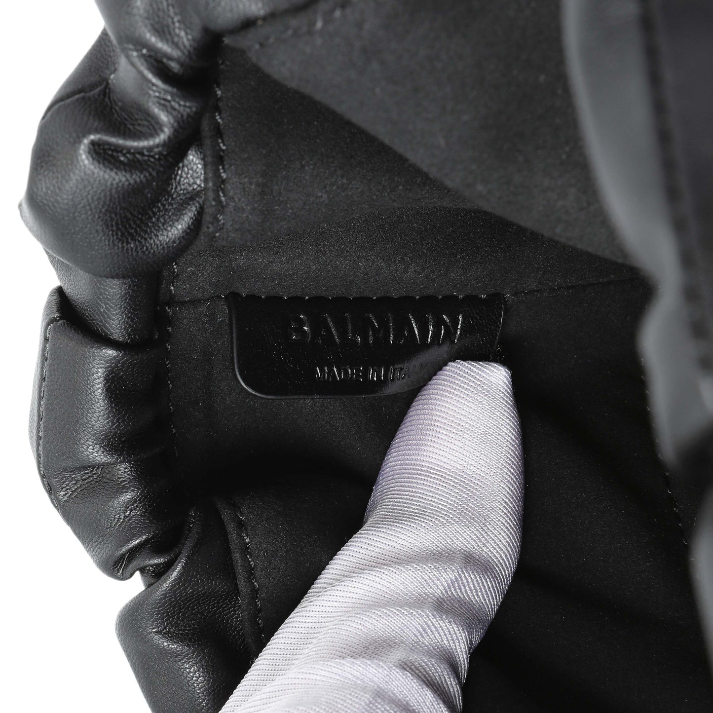 Exclusive Balmain Raffia Mini Shuffle Tote — Detail View