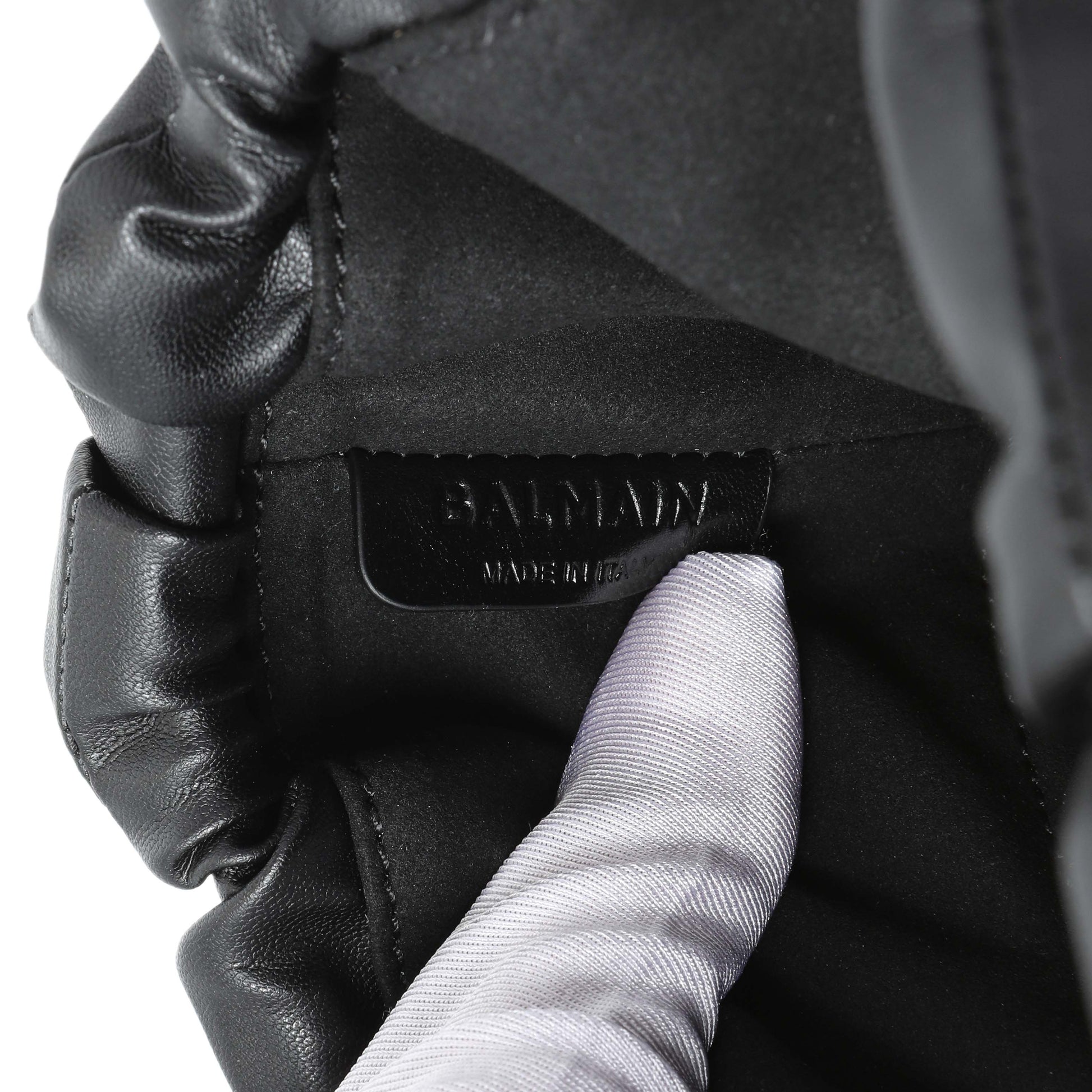 Exclusive Balmain Raffia Mini Shuffle Tote — Detail View