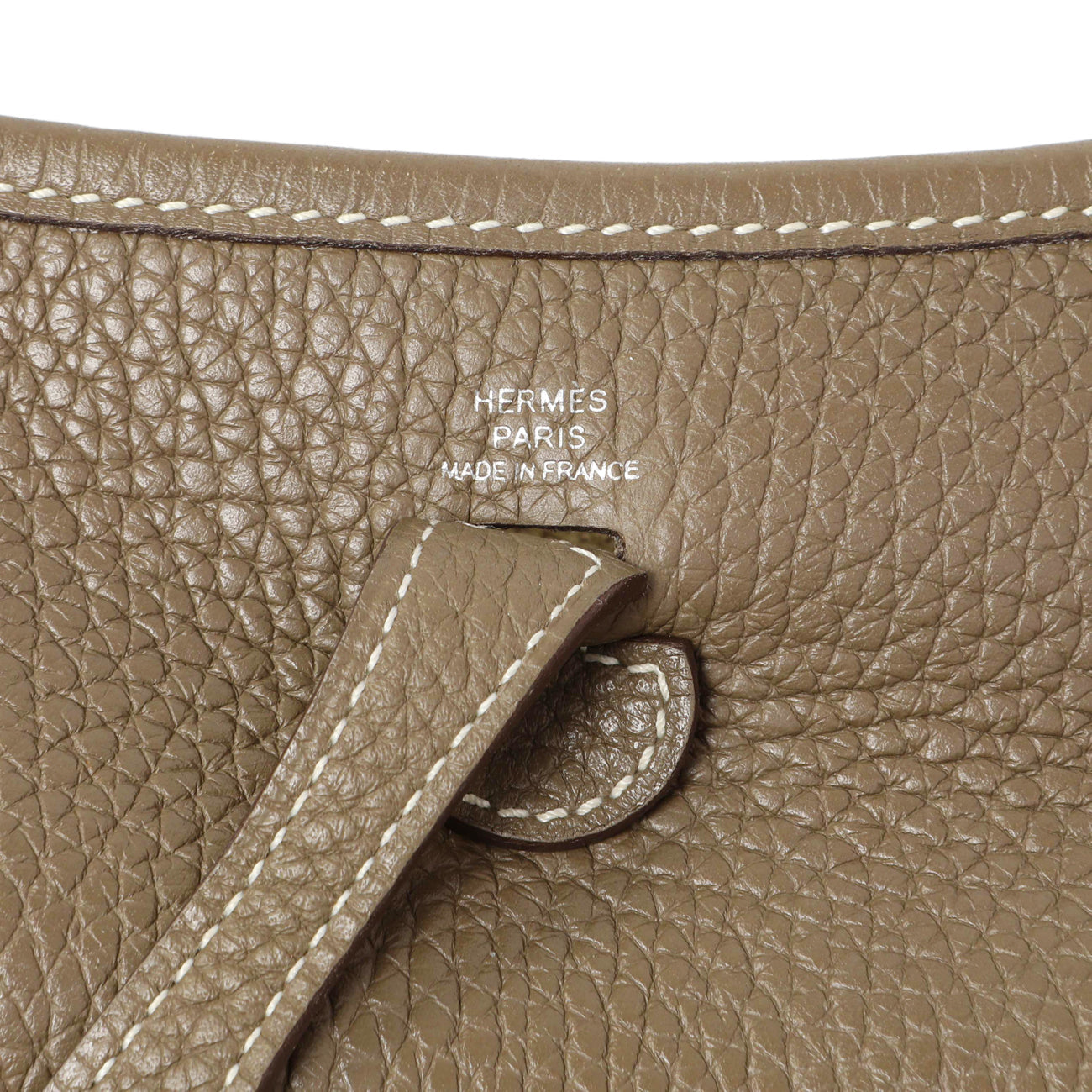Exclusive Hermes Etoupe Bleu Indigo Clemence Evelyne TPM — Alternate View 9