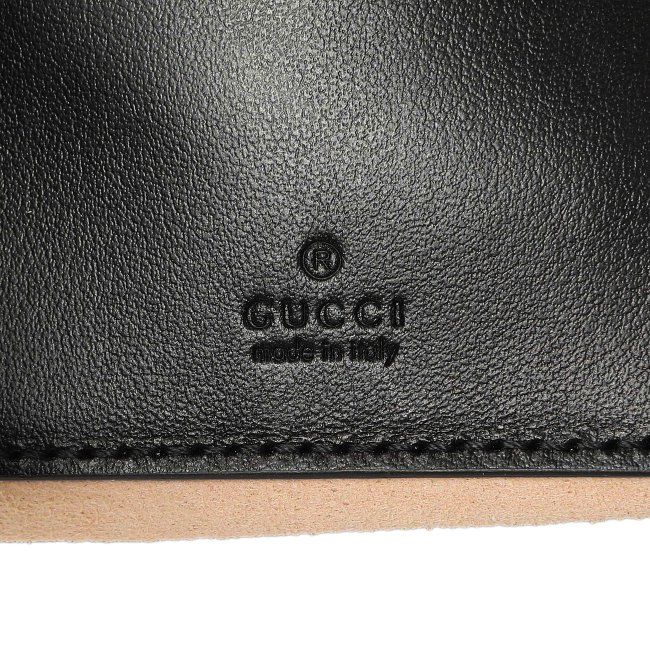 Exclusive Gucci Black Calfskin Matelasse Chevron Mini GG Marmont Half Moon Hobo — Detail View
